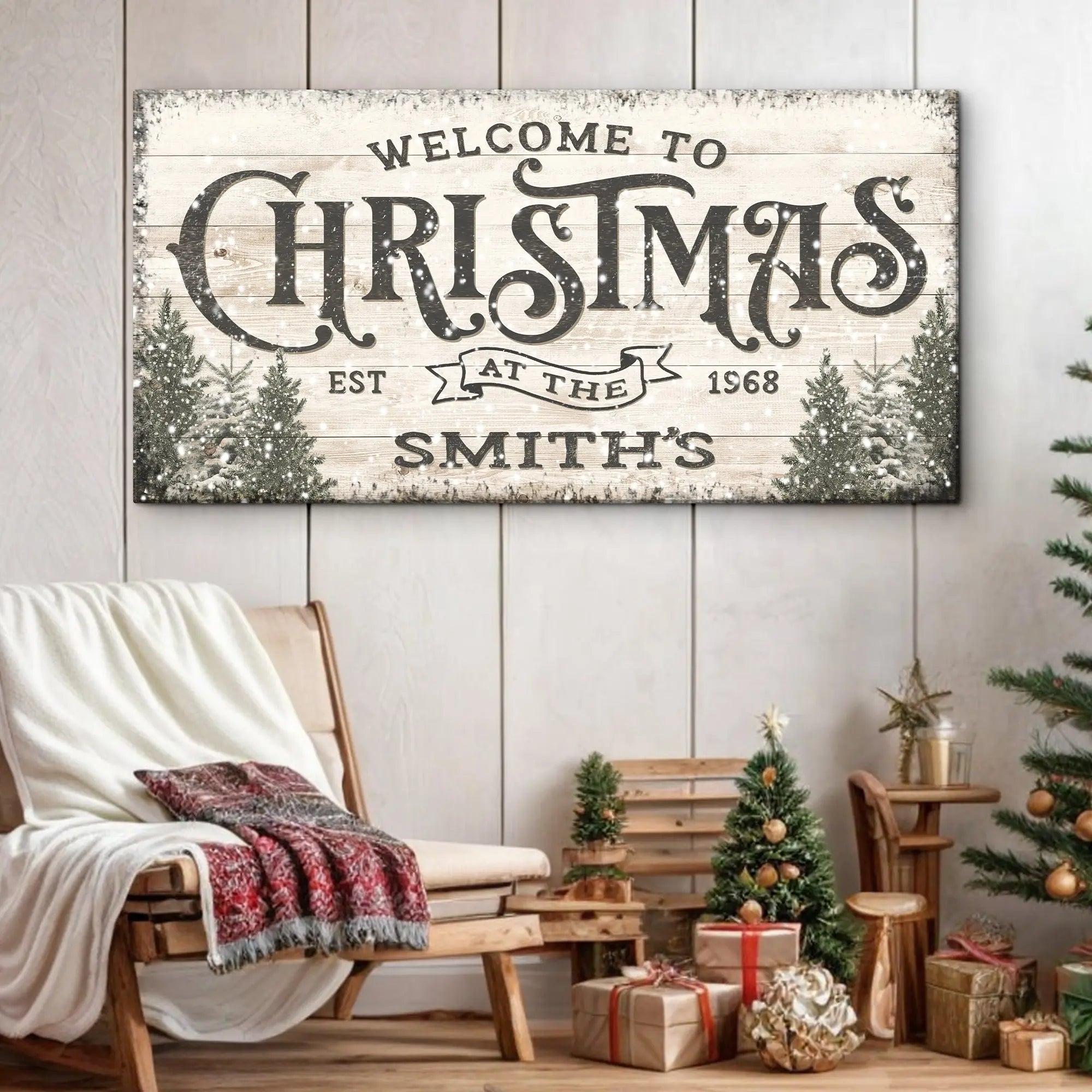 Main_2e04b596-1c68-477b-952b-9b0ee3d999e8 Family Welcome To Christmas Sign III suitedtosucceed